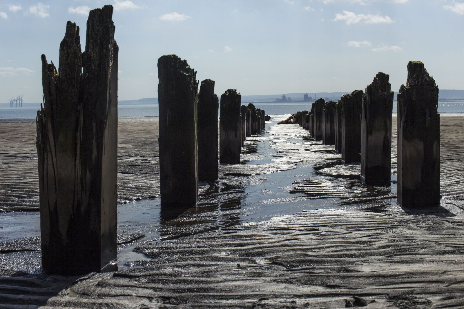 Canon EOS 600D (Rebel EOS T3i / EOS Kiss X5) sample photo. Beach, posts, old pier photography