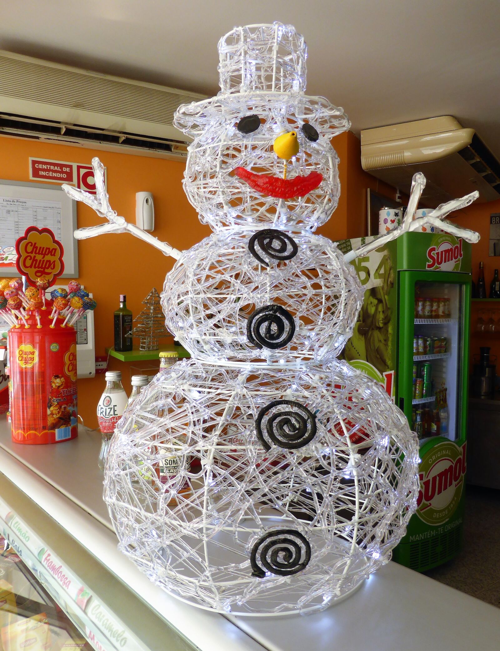 Panasonic Lumix DMC-ZS30 (Lumix DMC-TZ40) sample photo. Snowman, winter, decoration photography
