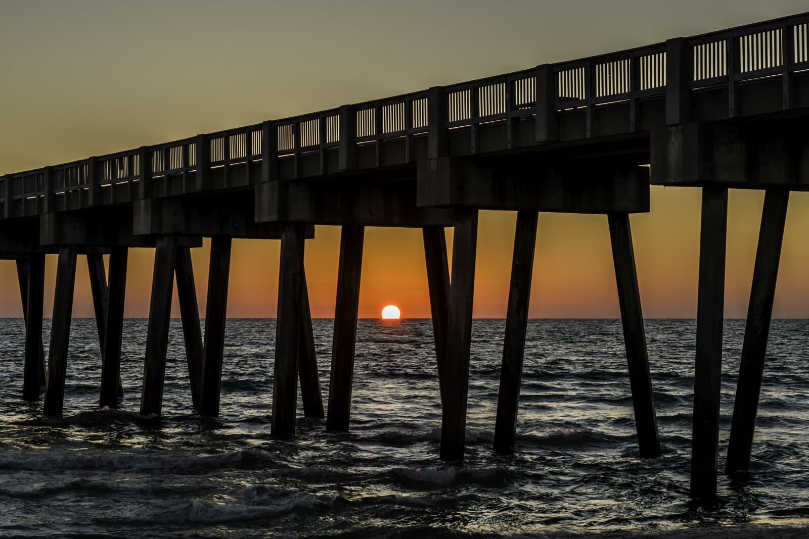 Nikon D500 sample photo. Sunset, pier, water photography