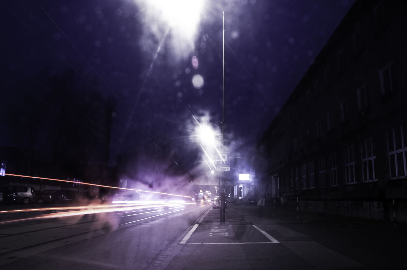 KONICA MINOLTA DYNAX 7D sample photo. Car, city, lights, poznan photography