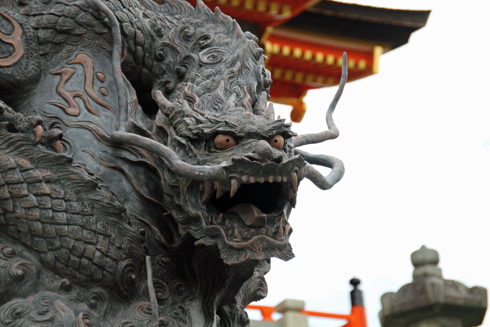 Canon EOS 7D sample photo. Sculpture, dragon, japanese photography