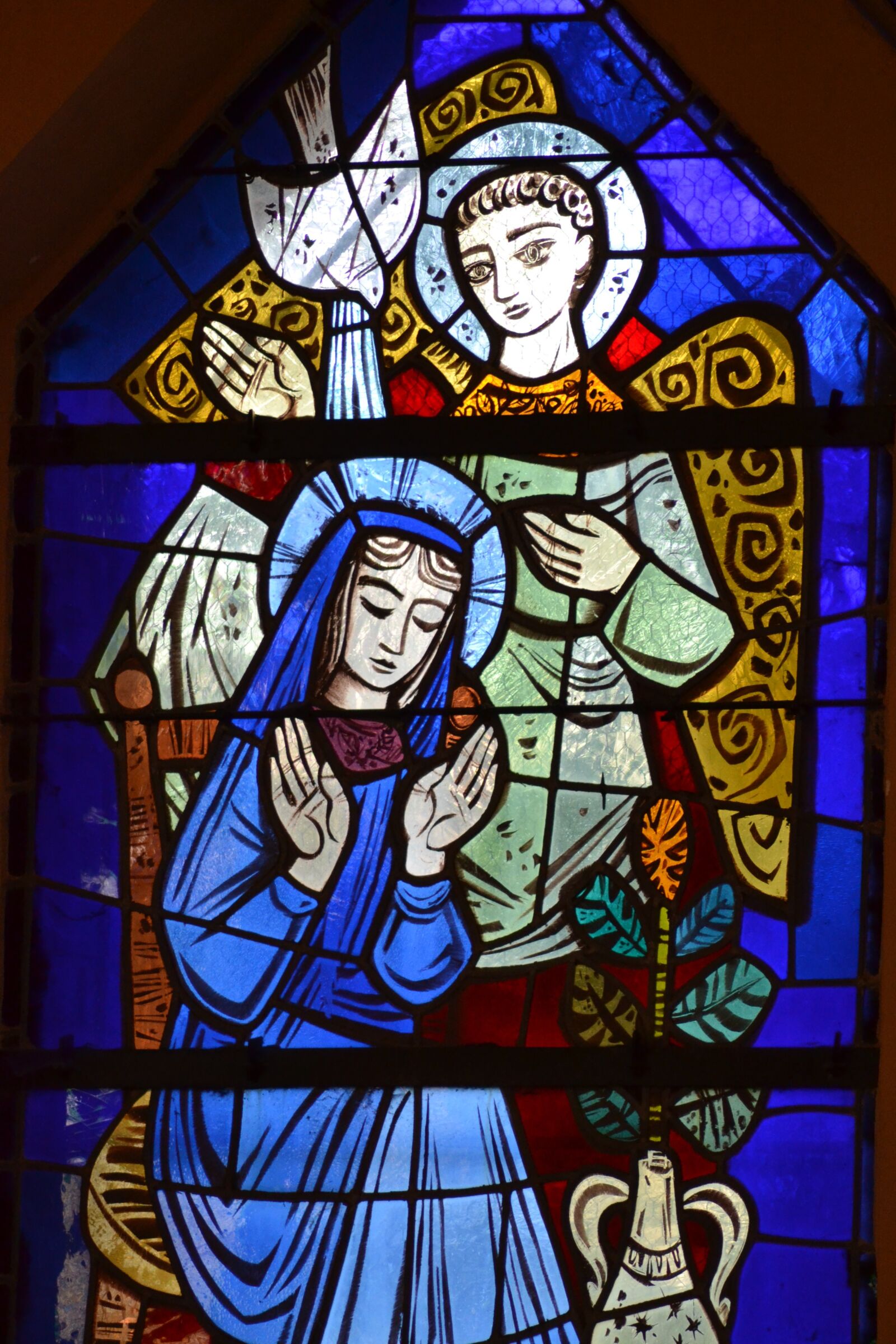 Nikon D3100 sample photo. Stained glass colorful, dove photography