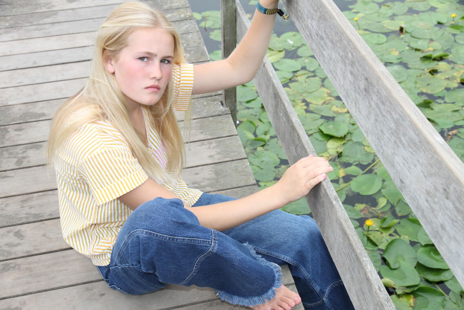 Canon EOS 7D sample photo. Young girl, water, blonde photography