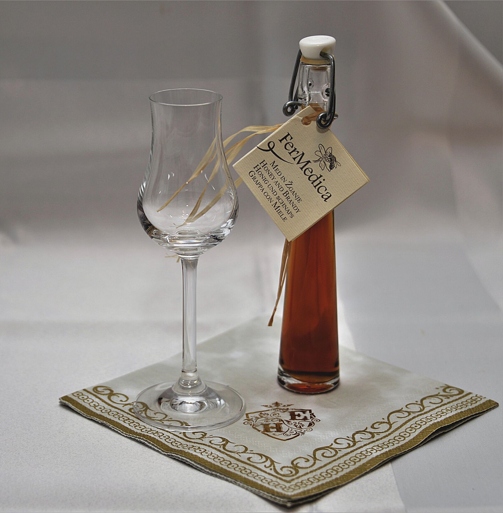 Nikon D610 sample photo. Glass, liqueur, napkin photography