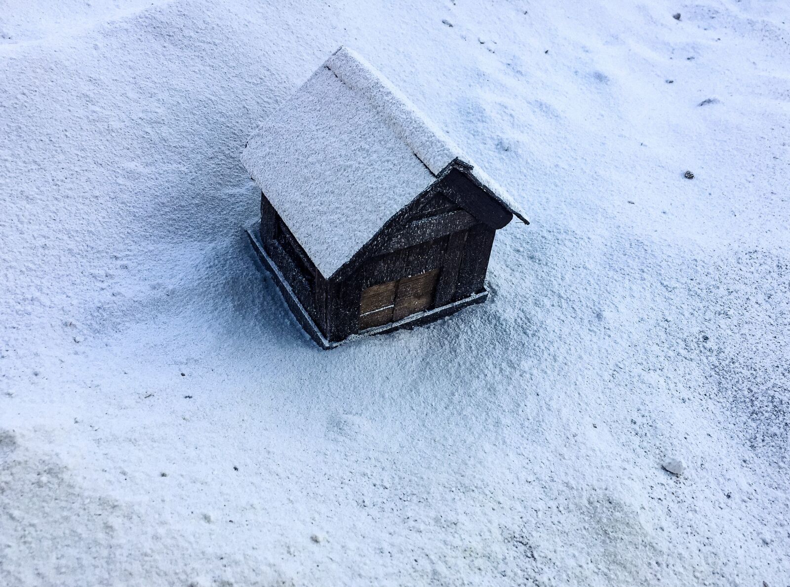 Apple iPhone 6 sample photo. Miniature, house, snow photography