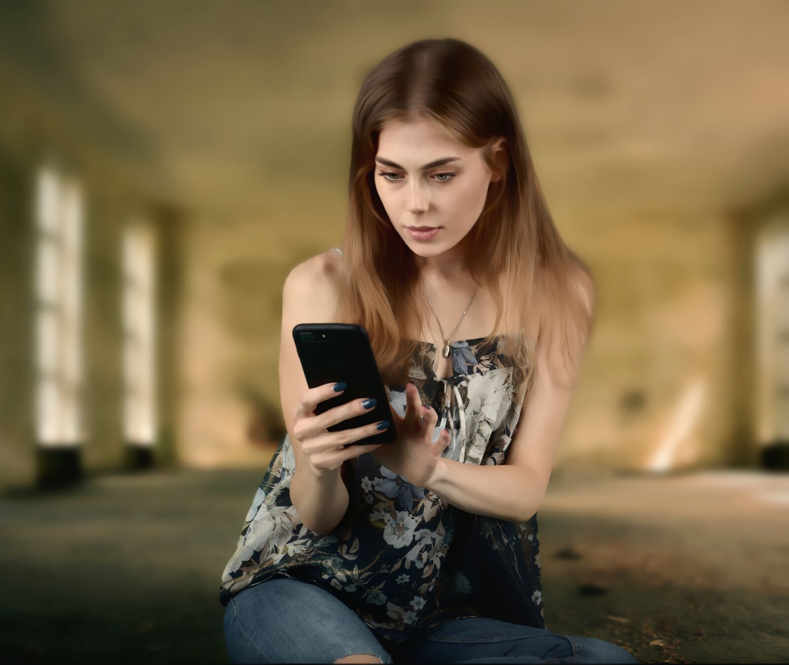 Nikon D7000 sample photo. Woman, girl, phone photography