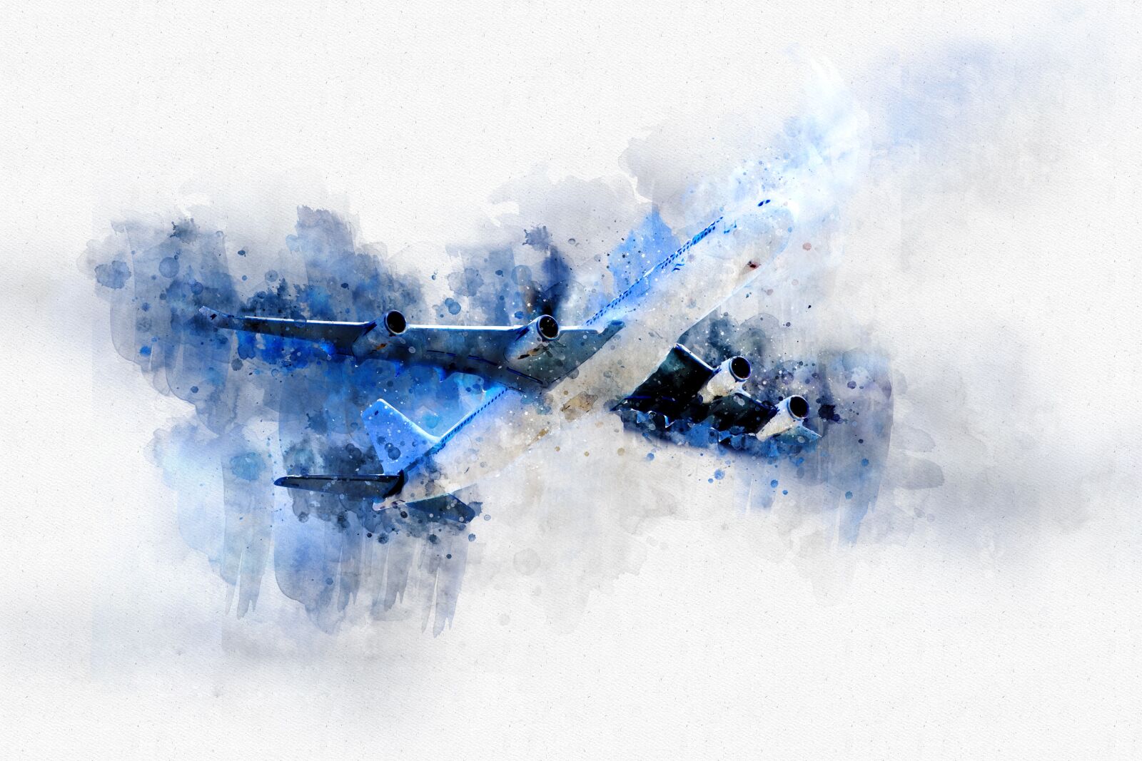 Canon EOS 7D sample photo. Plane, air, watercolor photography