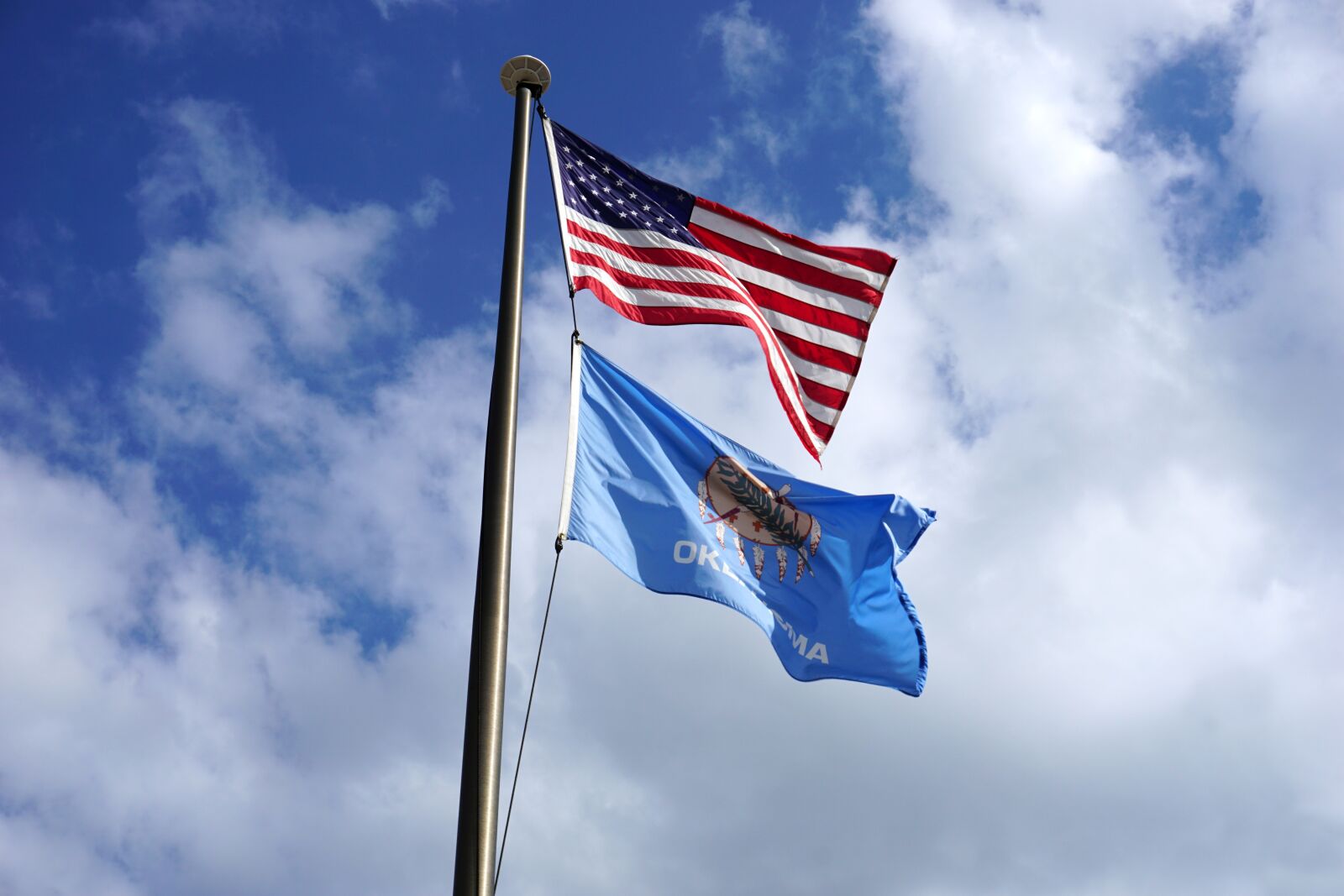 Sony a6000 sample photo. Oklahoma, state, flag photography
