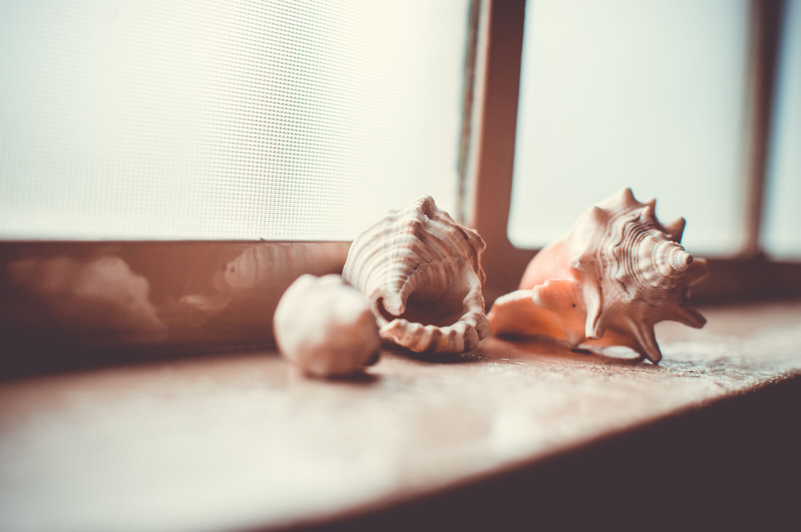 Nikon D3200 + Nikon AF-S DX Nikkor 35mm F1.8G sample photo. Sea, vintage, window, blurred photography