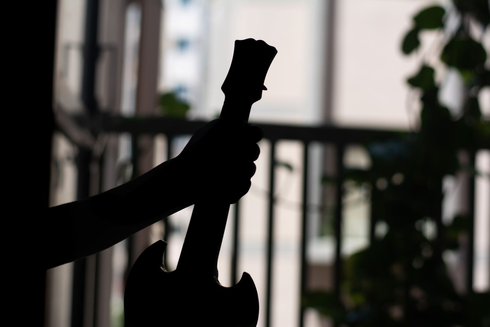 Nikon D5200 sample photo. Guitar, kid's guitar, silhouette photography