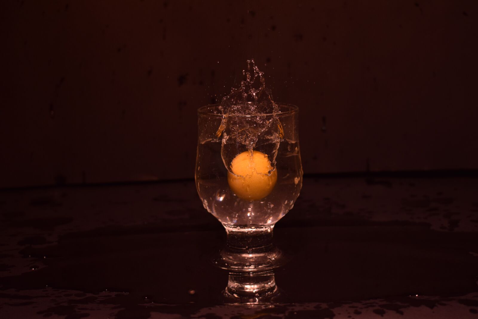 Nikon D3300 sample photo. Splash, glass, lemon photography