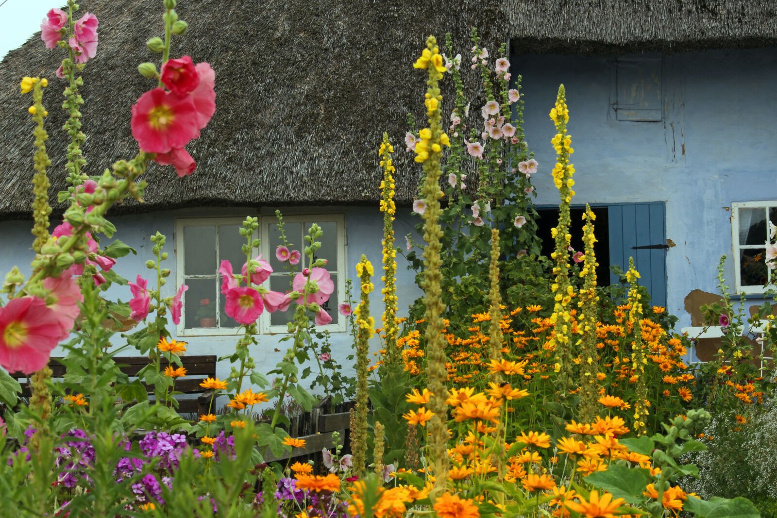 Canon EF-S 55-250mm F4-5.6 IS STM sample photo. Farm, thatched roofs, cottage photography