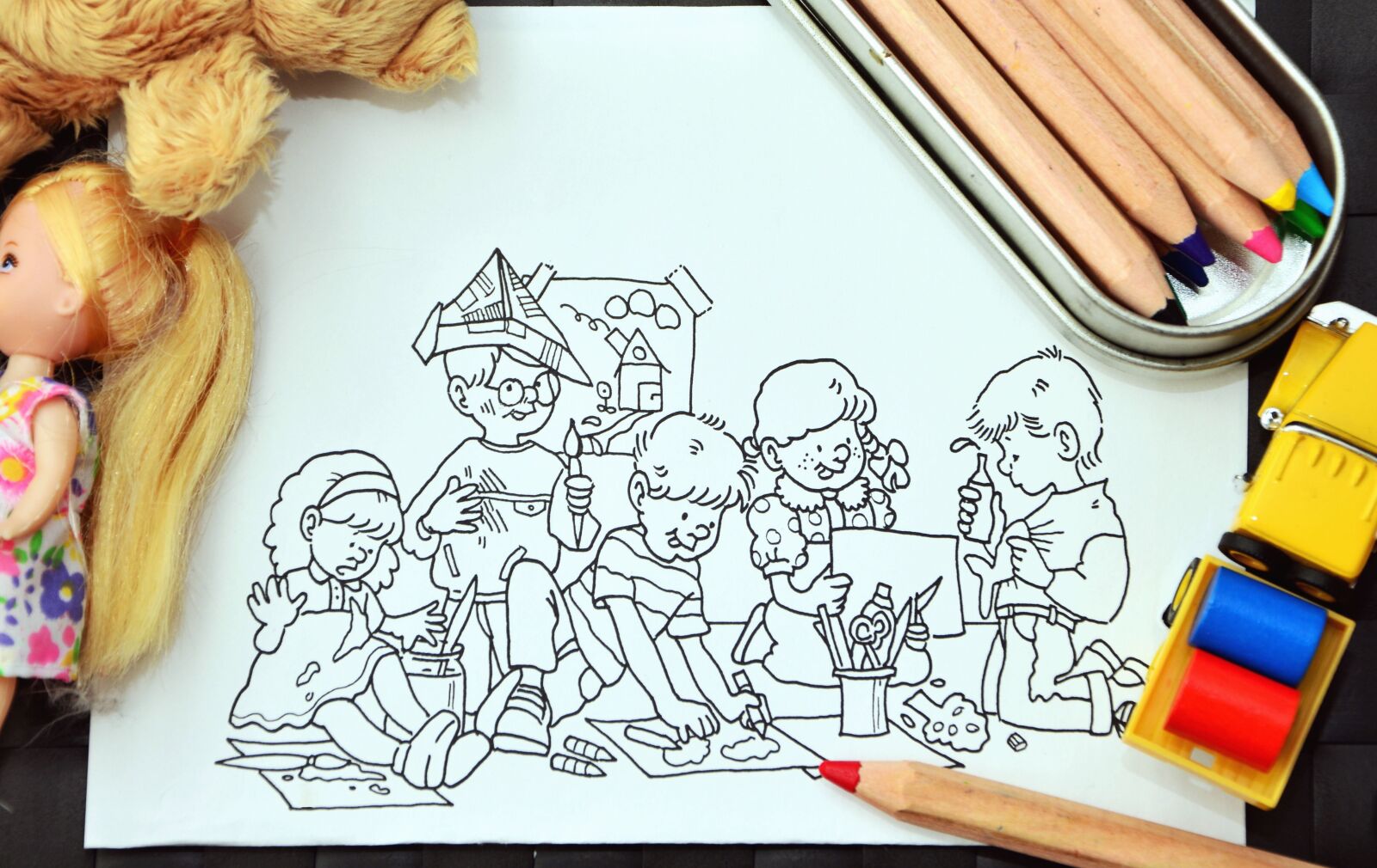 Nikon D5200 sample photo. Child, boy, girl, drawing photography