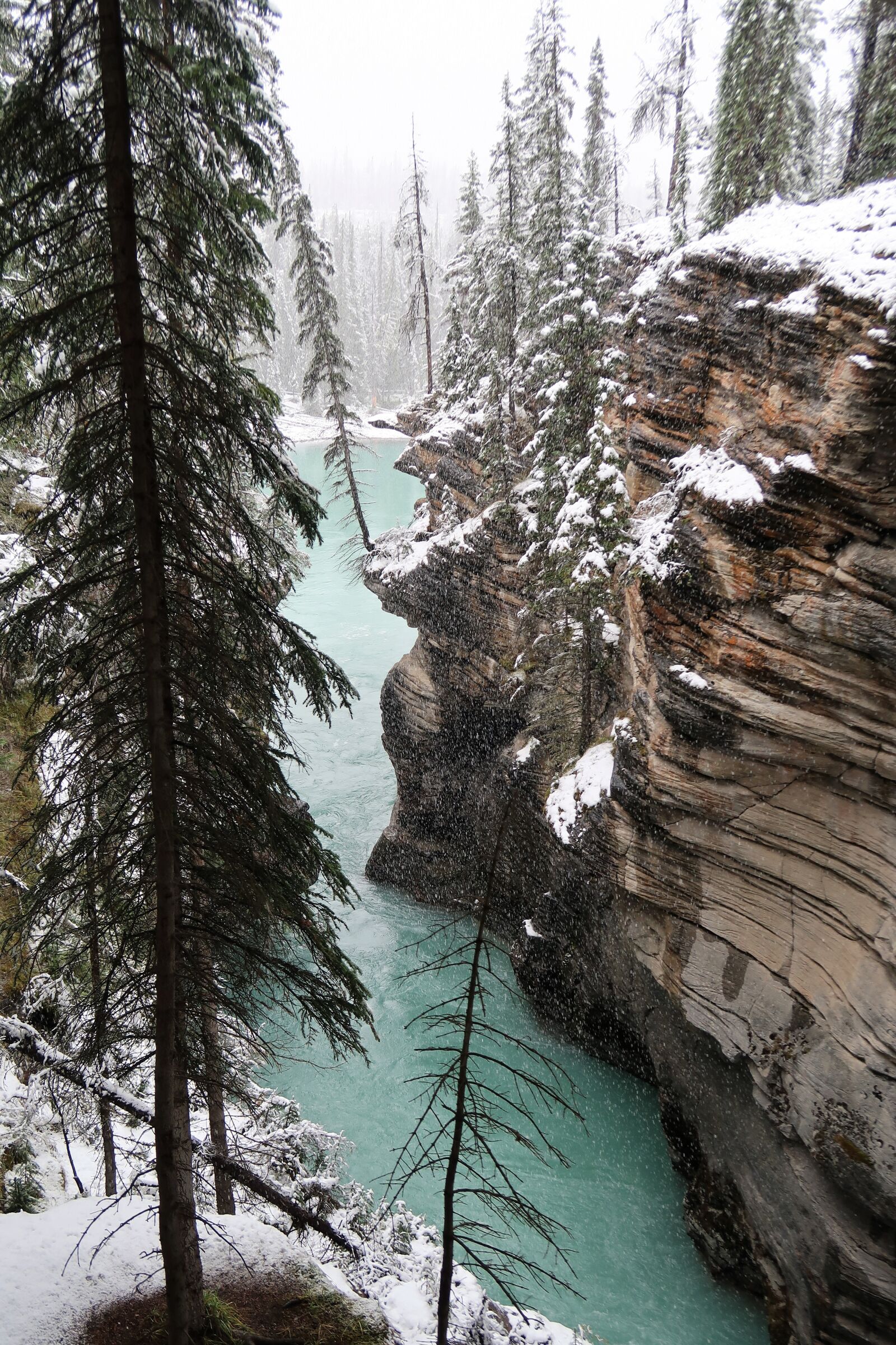Canon PowerShot G7 X Mark II sample photo. Snow landscape, gorge, canada photography