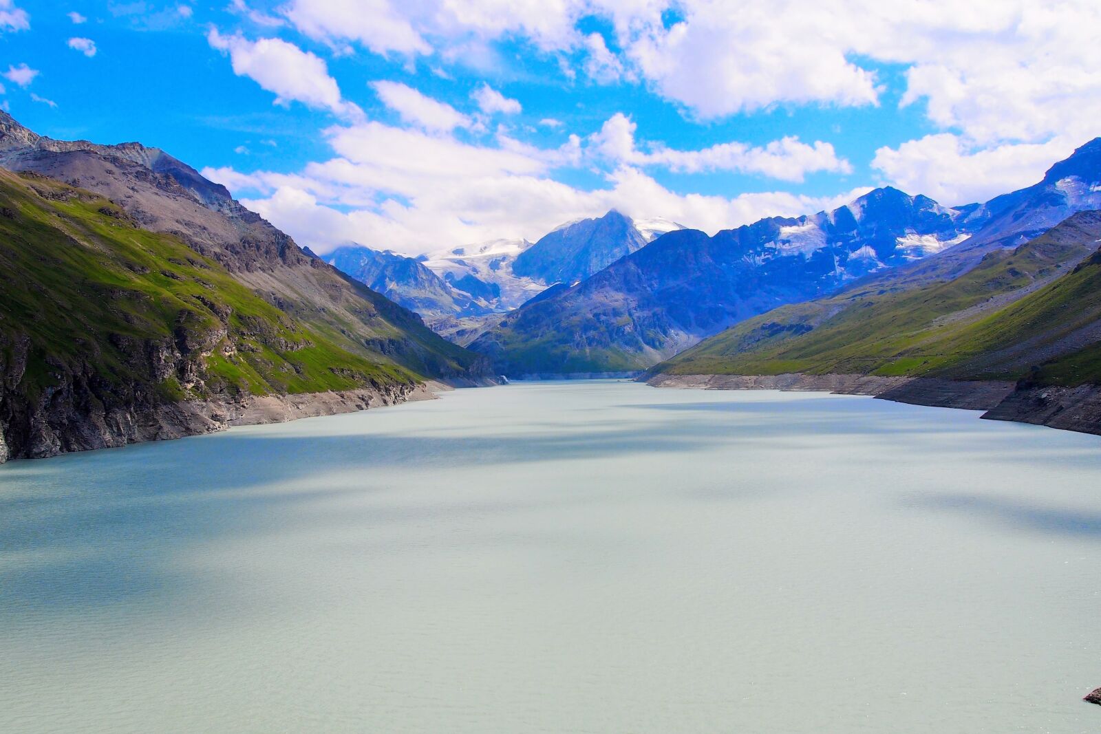 Olympus PEN E-PL6 sample photo. Water tank, dam, alps photography