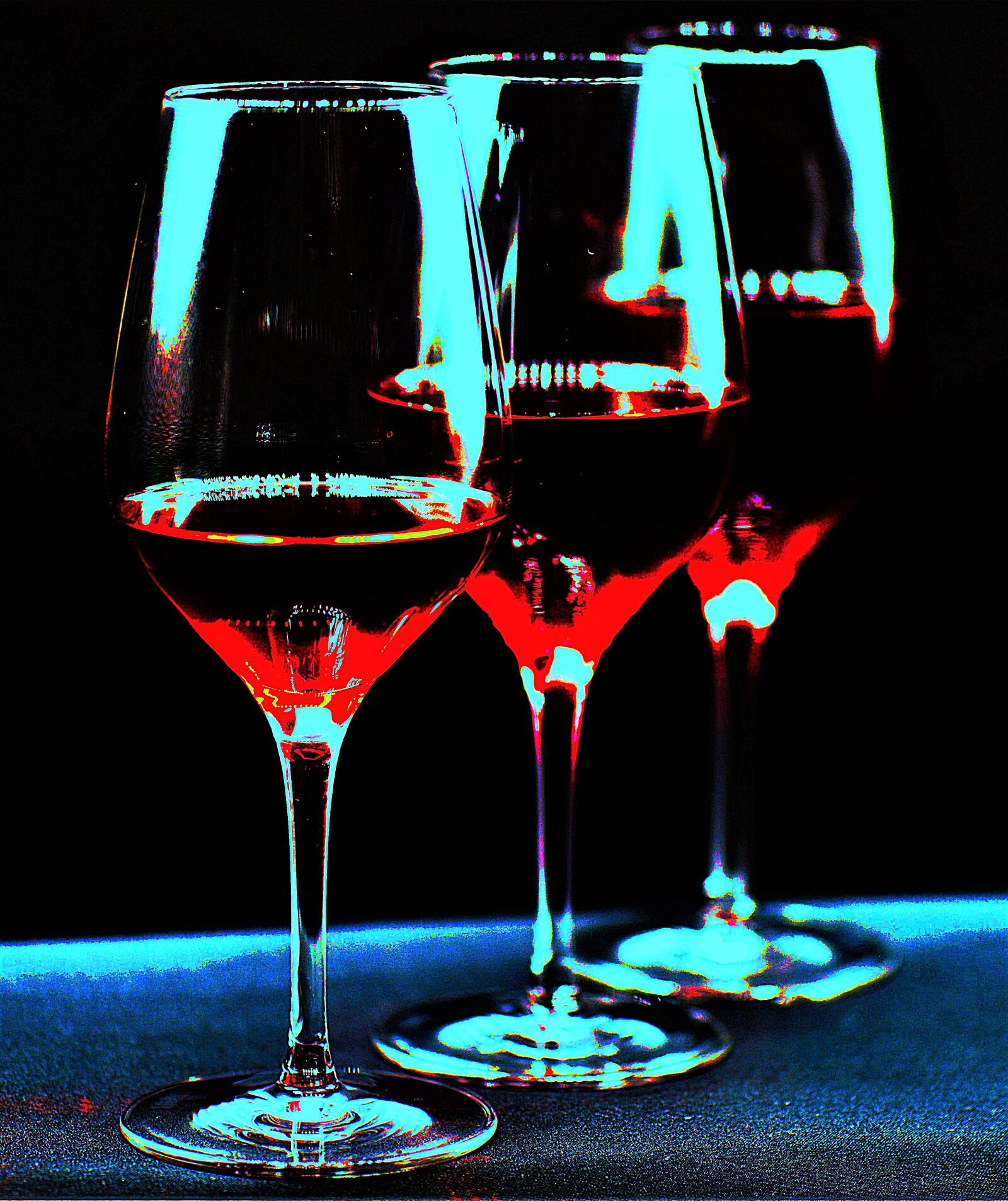Nikon D610 sample photo. Wine glasses, coloured, abstract photography