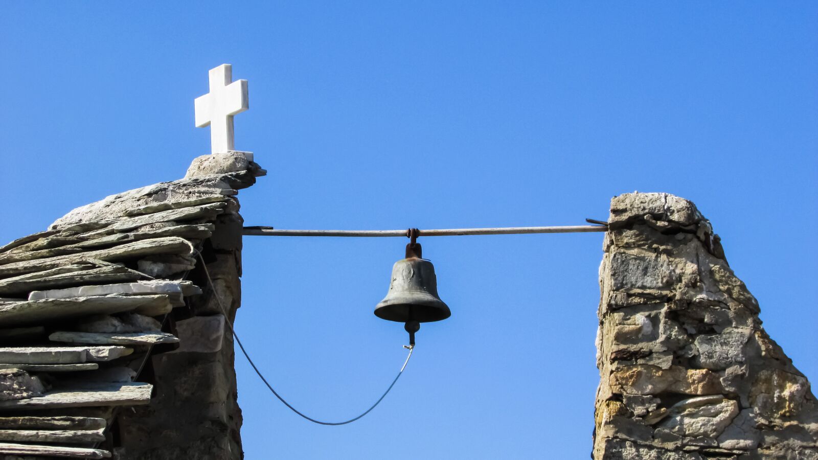 Canon PowerShot SX400 IS sample photo. Bell, church, island photography
