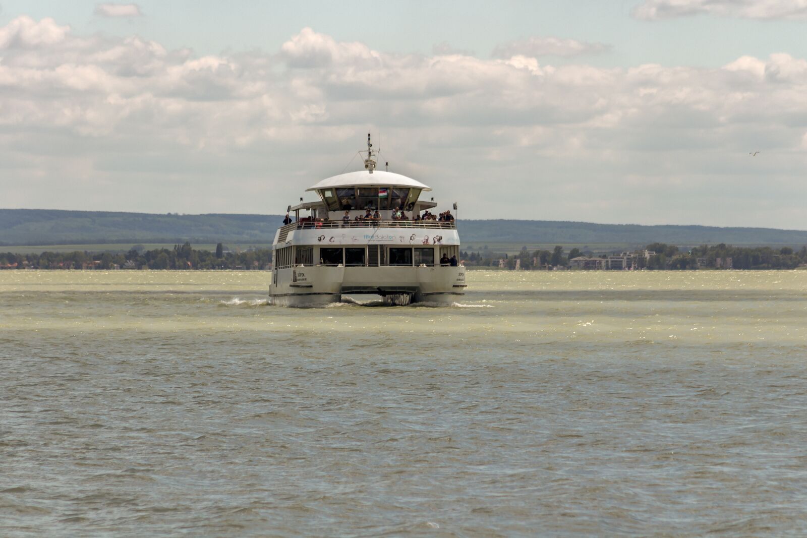 EF75-300mm f/4-5.6 sample photo. Ship, catamaran, water photography