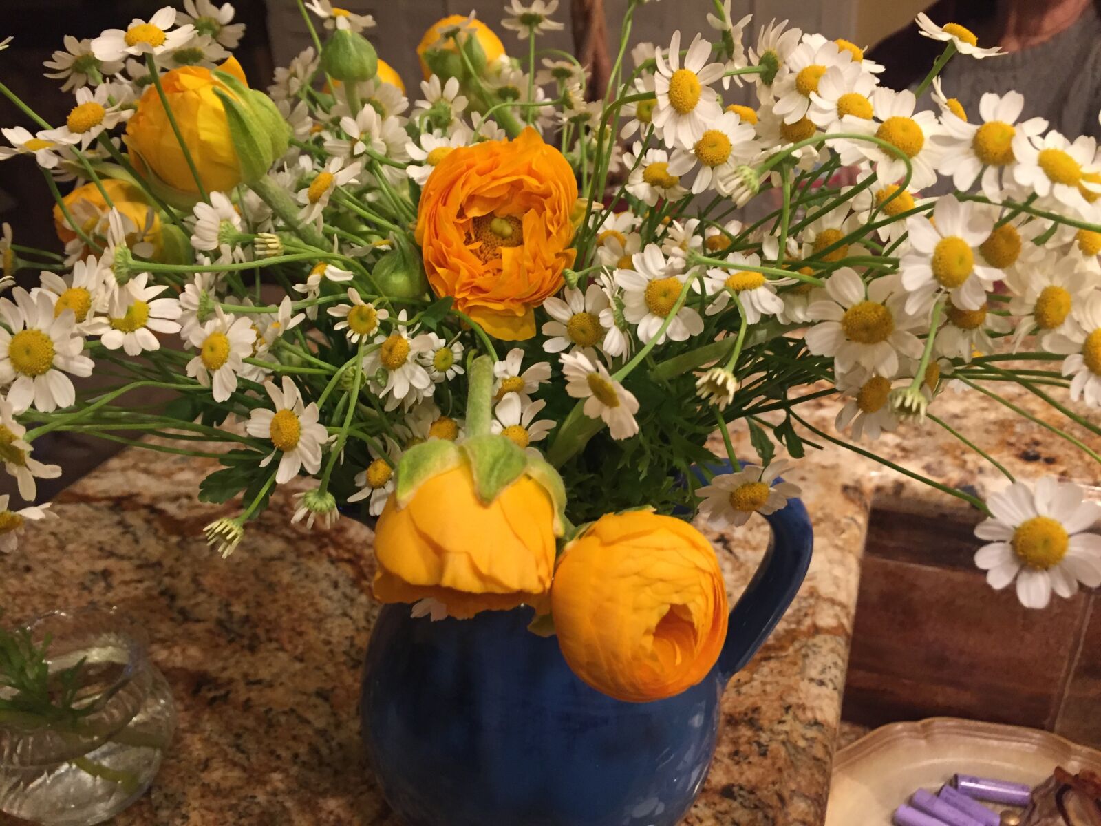 iPhone 6 back camera 4.15mm f/2.2 sample photo. Flowers, vase, blue photography