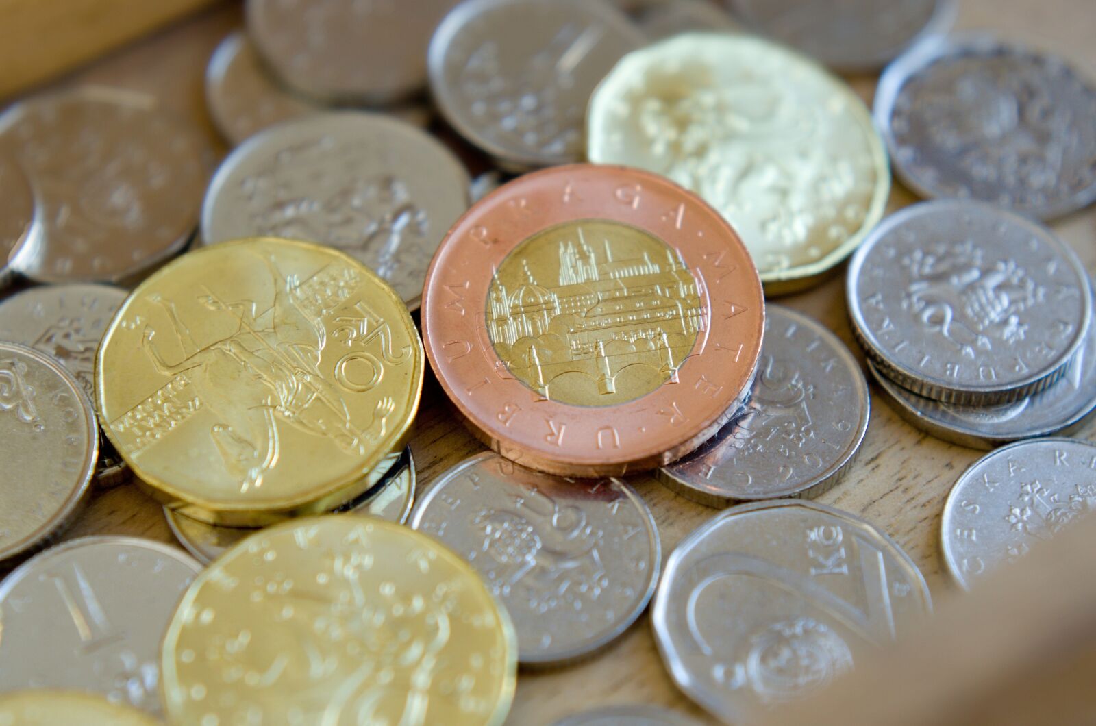 Nikon D7000 sample photo. Czech coins, coins, crown photography