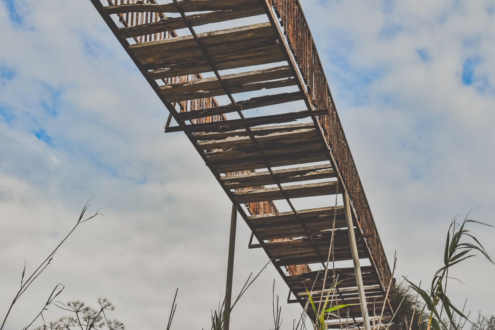 Nikon D3300 sample photo. Bridge, rusty, destroyed photography