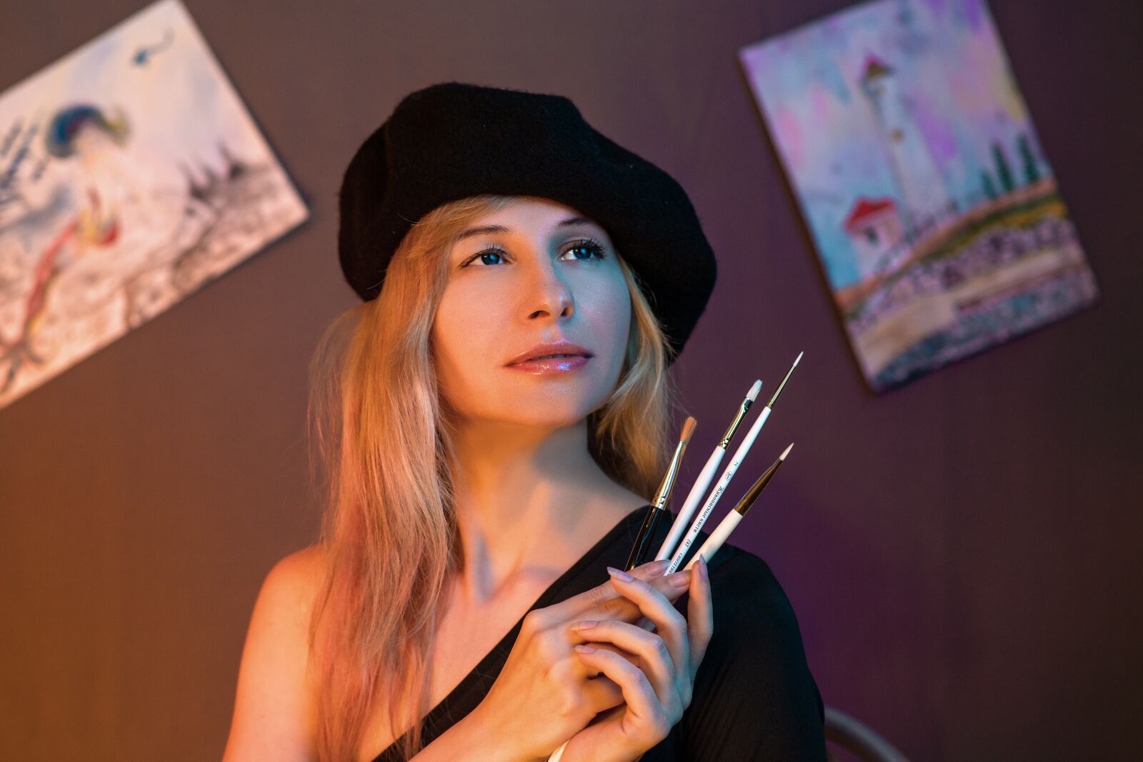 Nikon D810 sample photo. Artist, brush, paint photography