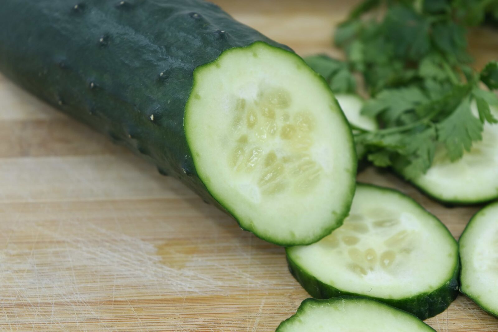Nikon D5500 sample photo. Cucumber, kitchen table, salad photography