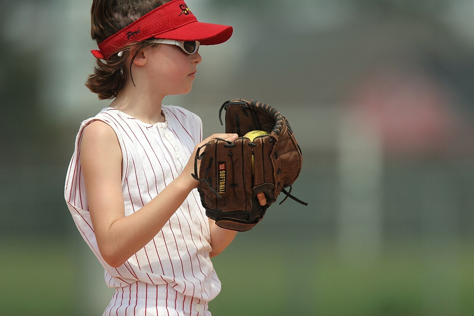 Canon EOS 20D sample photo. Softball, pitcher, player photography