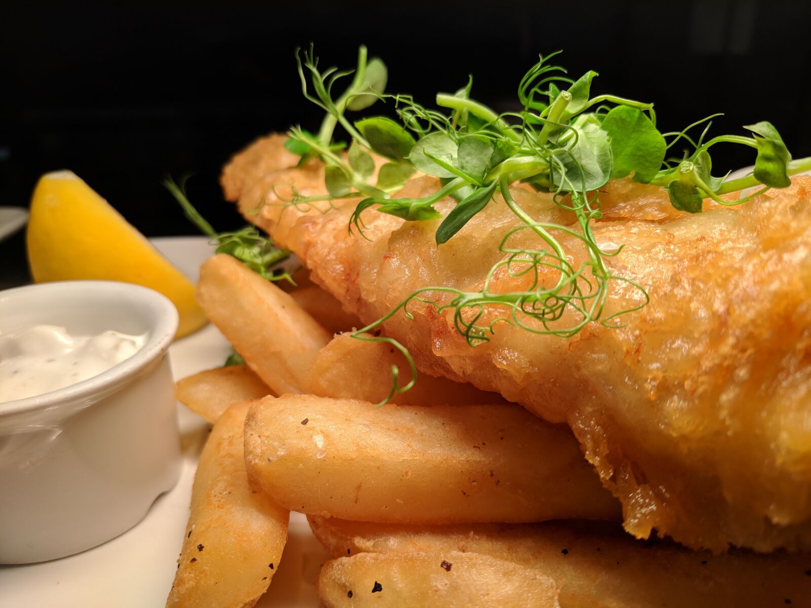Google Pixel sample photo. Fish and chips, fish photography