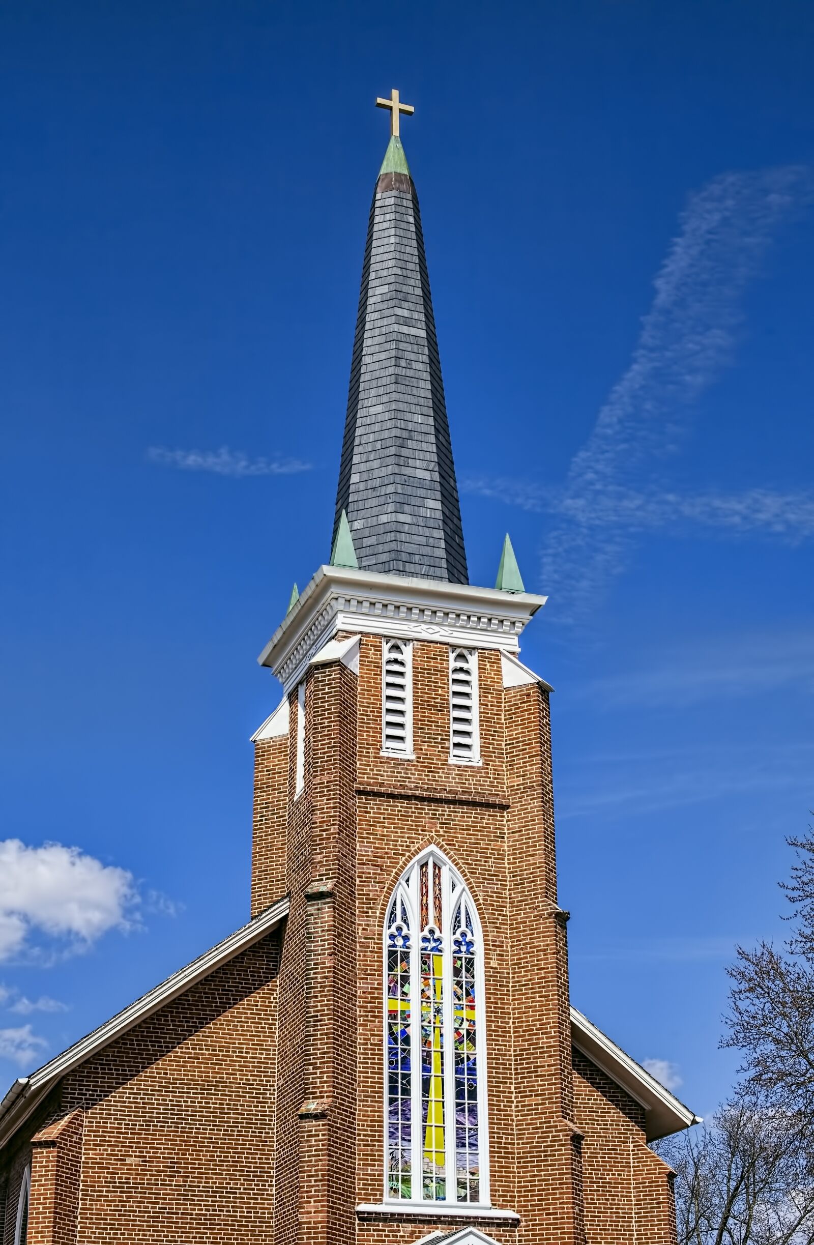 Canon EF 50mm F1.4 USM sample photo. Country church, steeple, scenery photography