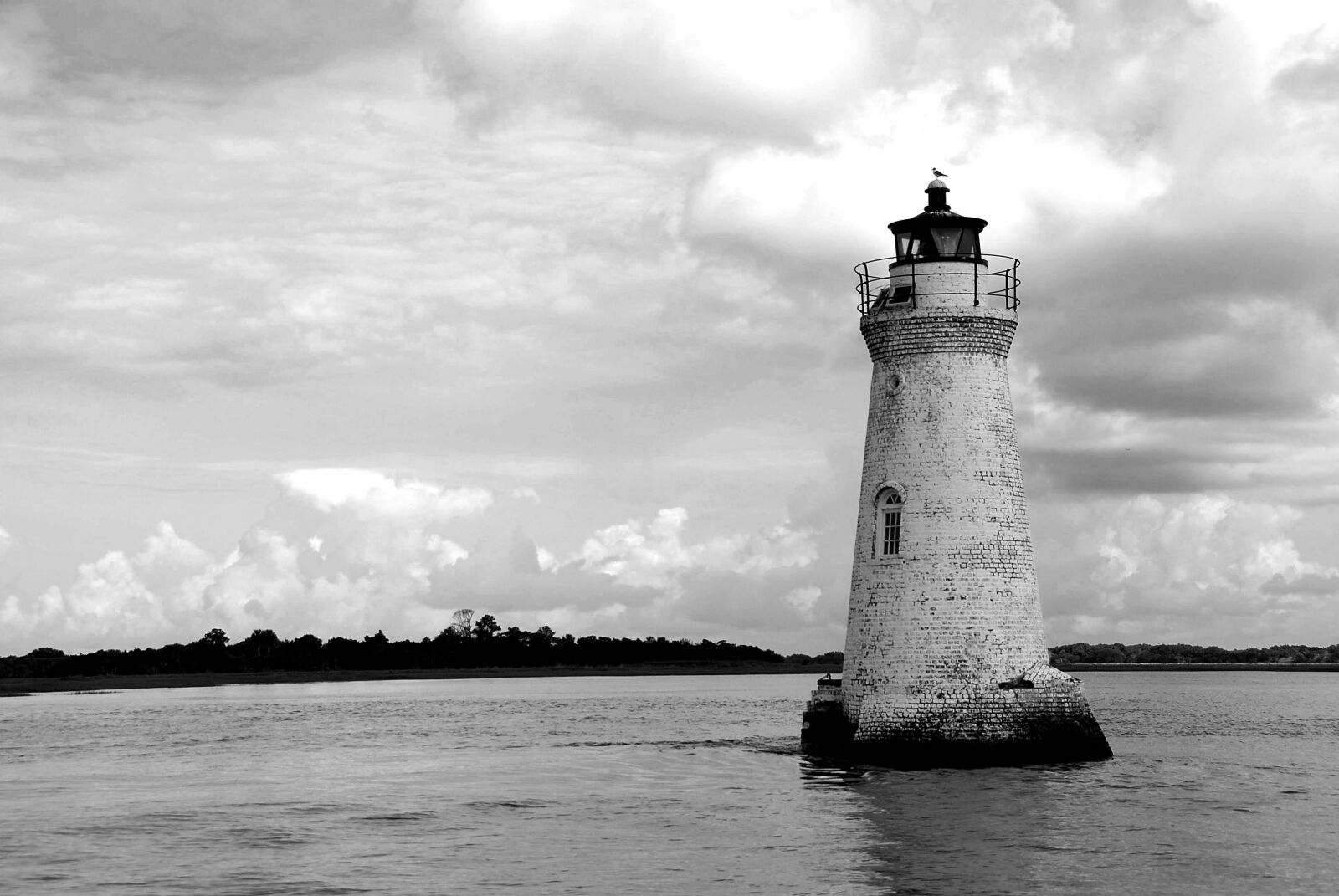 Nikon D200 sample photo. Cockspur lighthouse, beacon, warning photography