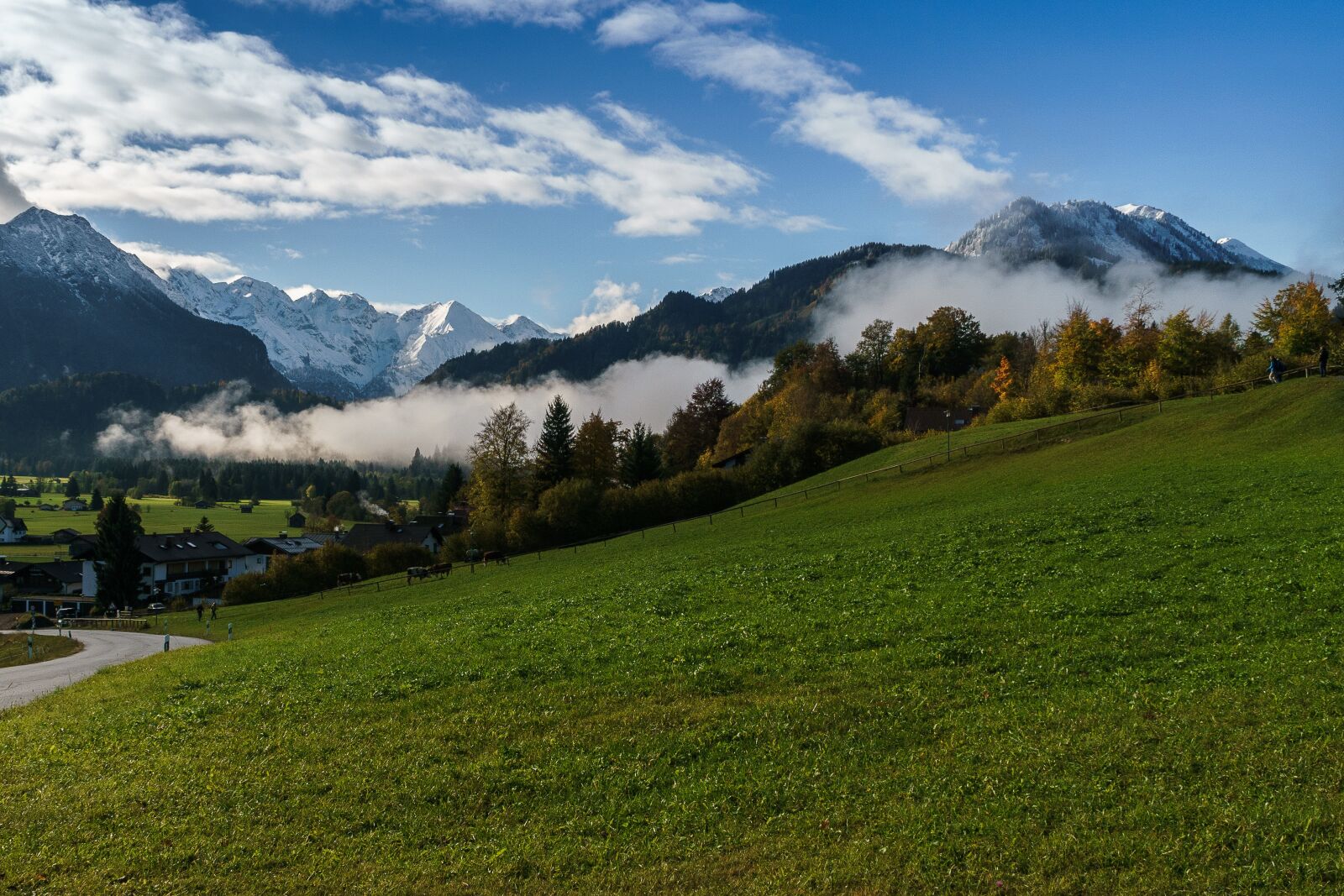 Sony a6000 + Sony E PZ 18-105mm F4 G OSS sample photo. Oberstdorf, clouds, mountains photography