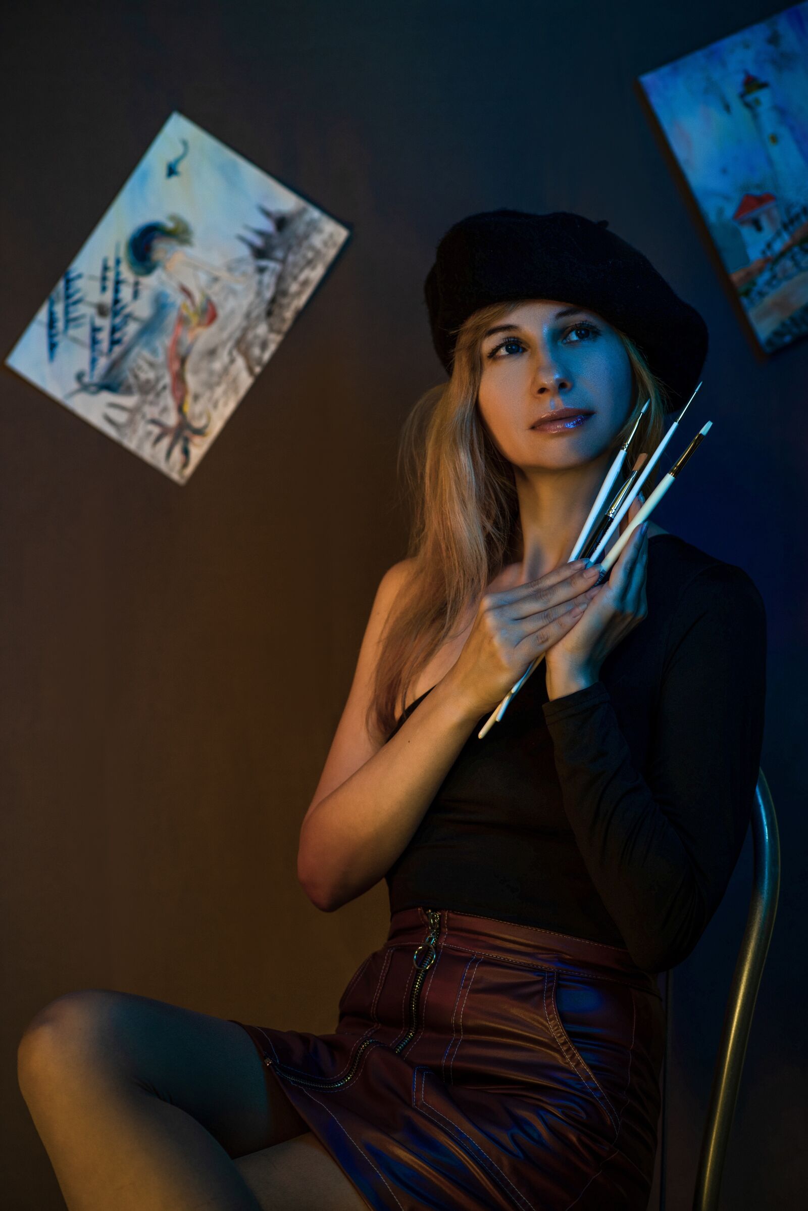 Nikon D810 sample photo. Artist, figure, canvas photography