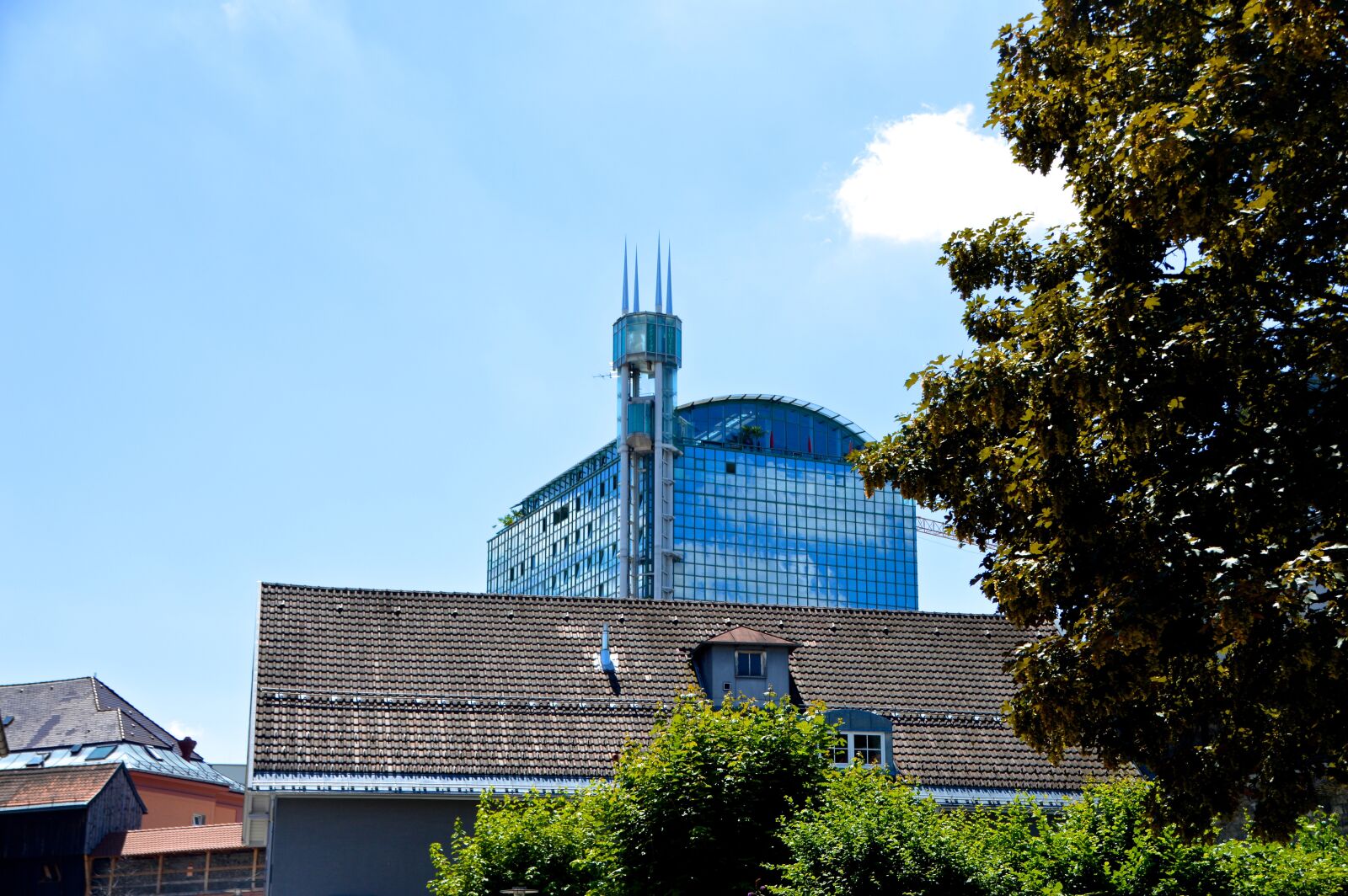 Nikon D3200 sample photo. Skyscraper, elevator, city photography