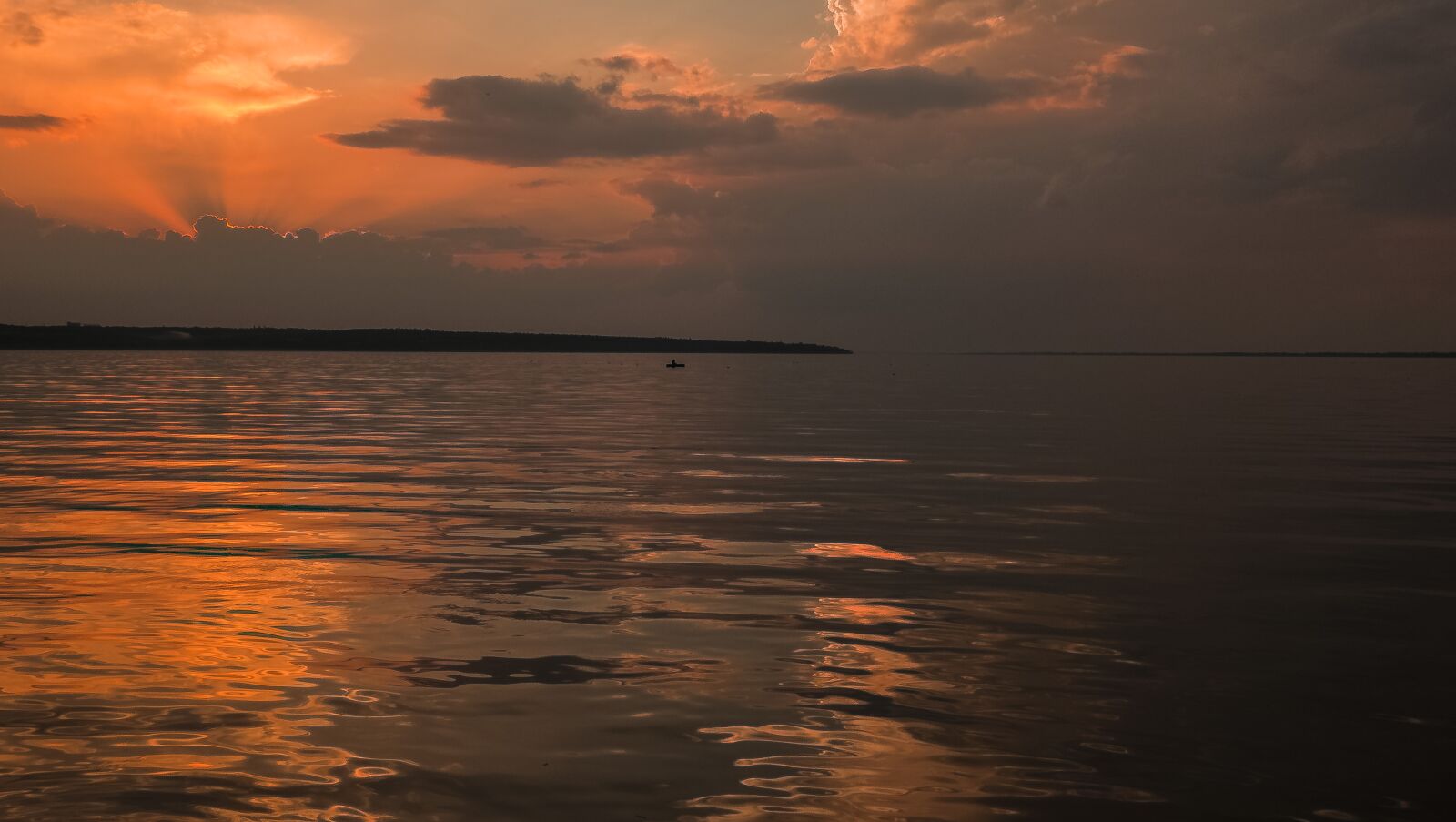 Sony Cyber-shot DSC-RX100 sample photo. Fisherman, boat, evening photography