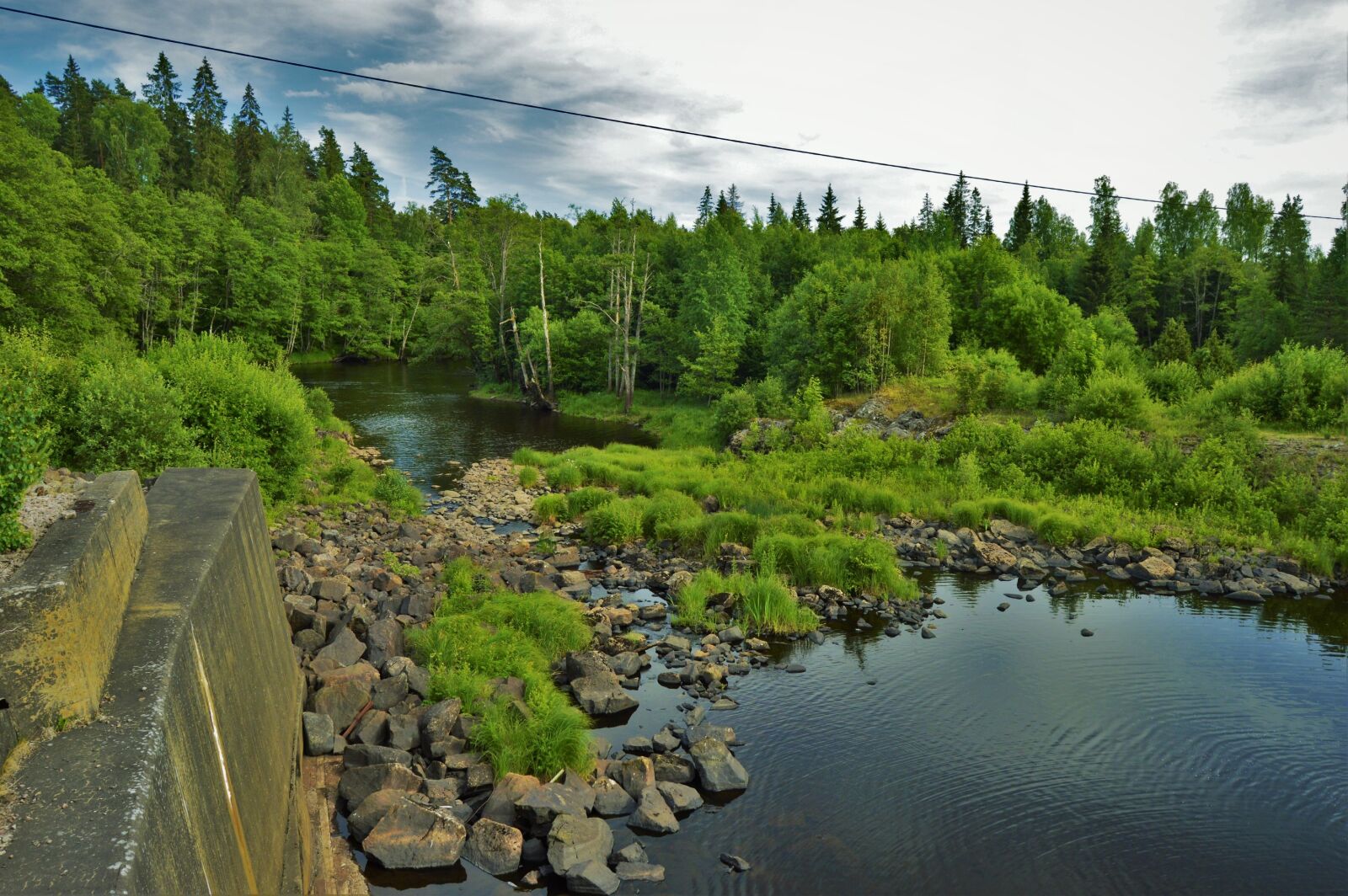 Nikon D3200 sample photo. Clouds, forest, green, lake photography
