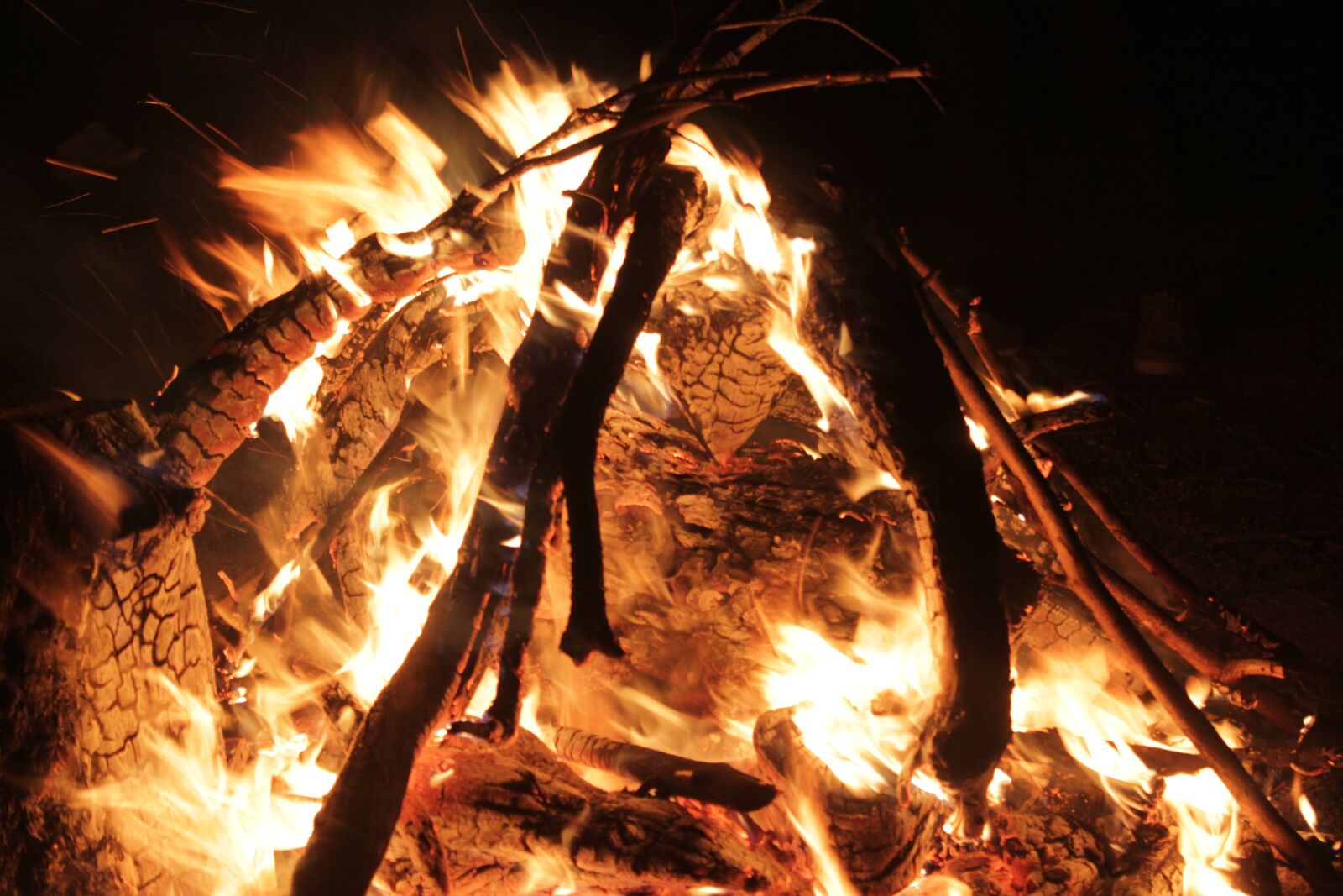 Canon EOS 550D (EOS Rebel T2i / EOS Kiss X4) sample photo. Camp, fire, blind photography