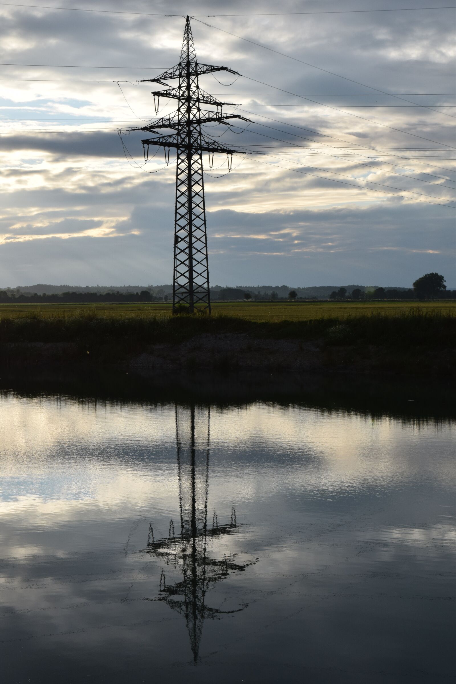 Nikon D3300 sample photo. Strommast, high voltage, cloudiness photography
