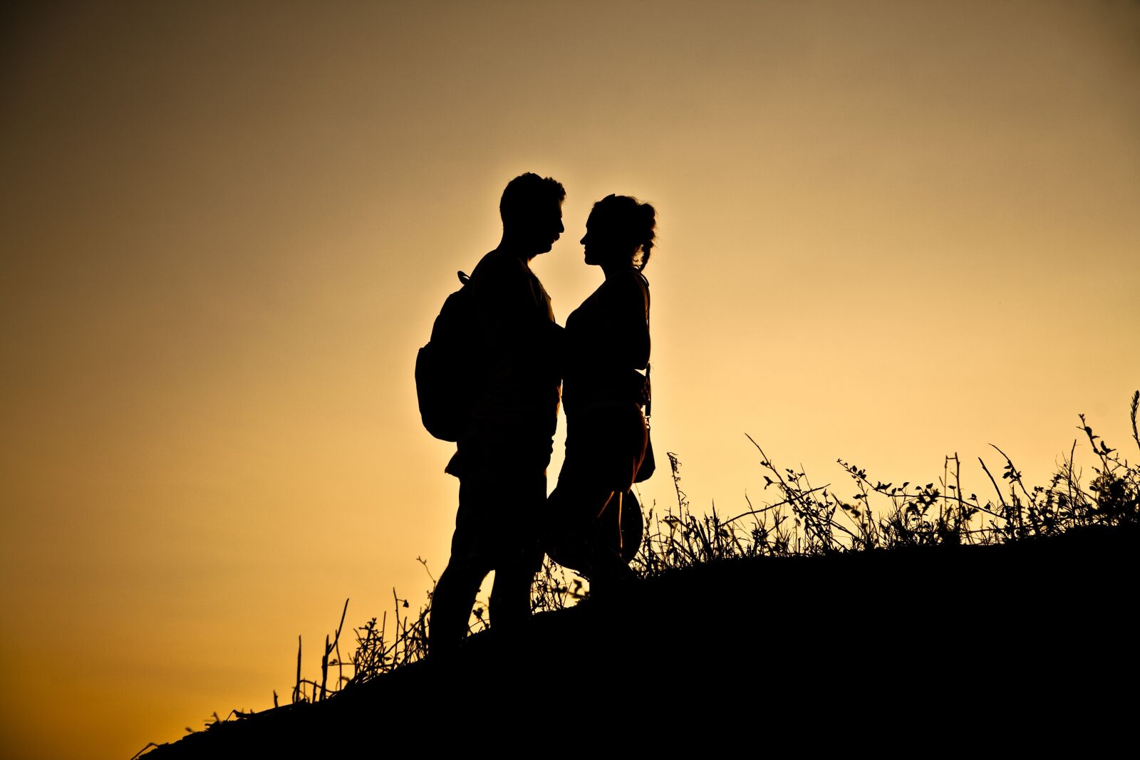 Canon EOS 5D sample photo. Silhouette, love, sunset photography