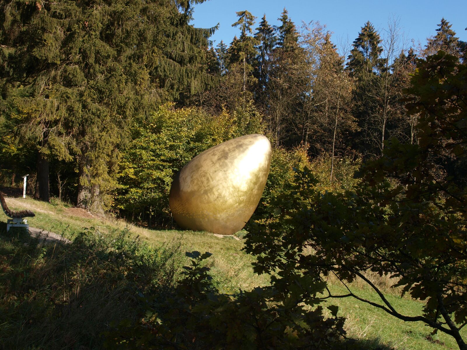 Olympus E-420 (EVOLT E-420) sample photo. Art, egg, forest photography