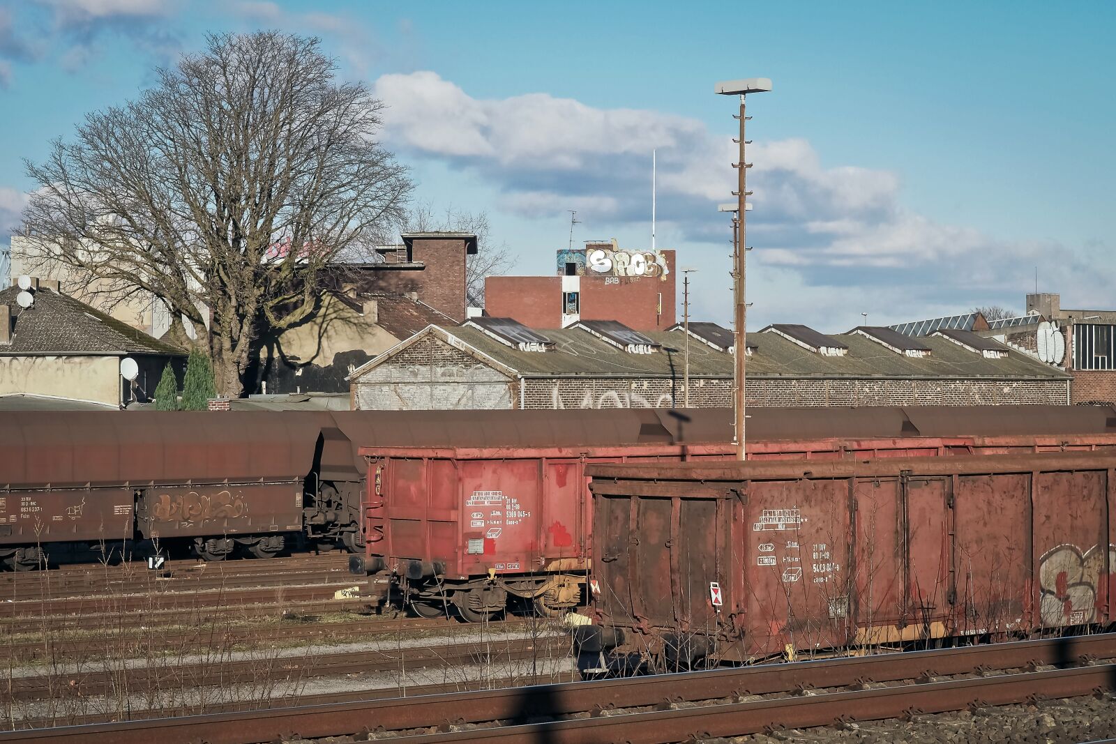 Olympus OM-D E-M10 sample photo. Freight cars, railway, transport photography