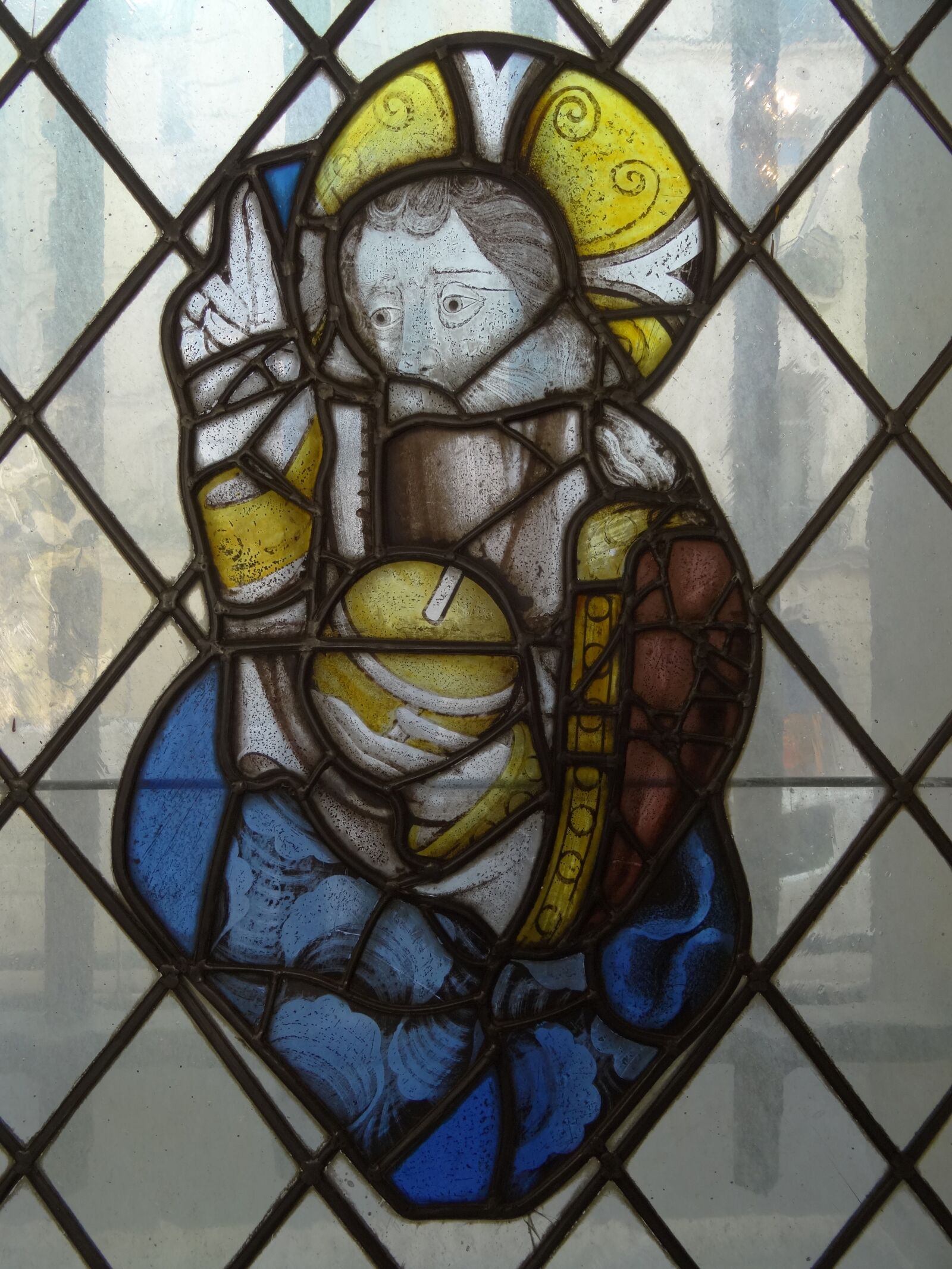 Sony Cyber-shot DSC-HX50V sample photo. Stained glass saint, old photography