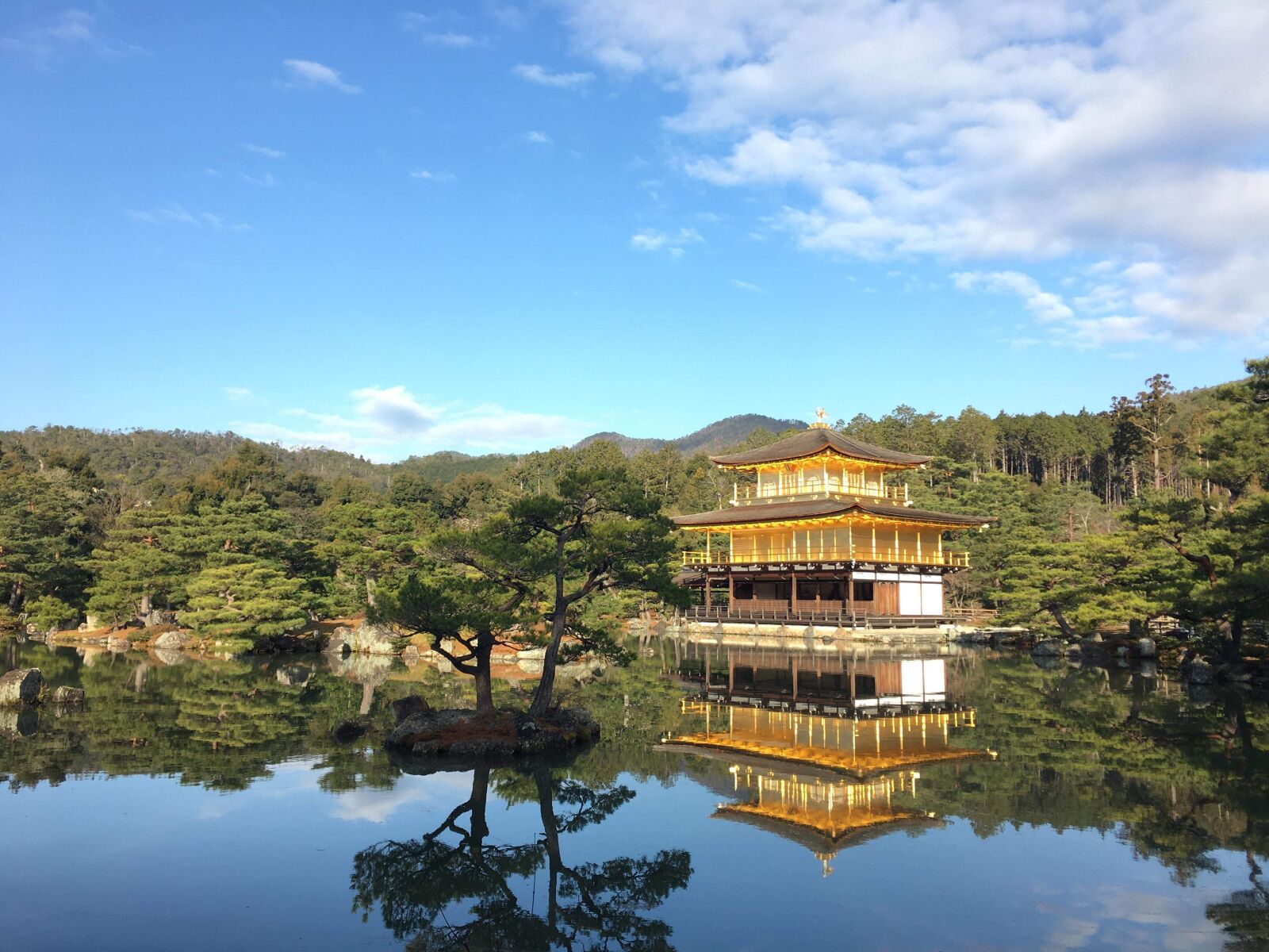 iPhone 6s Plus back camera 4.15mm f/2.2 sample photo. Kinkakuji temple, kyoto, japan photography