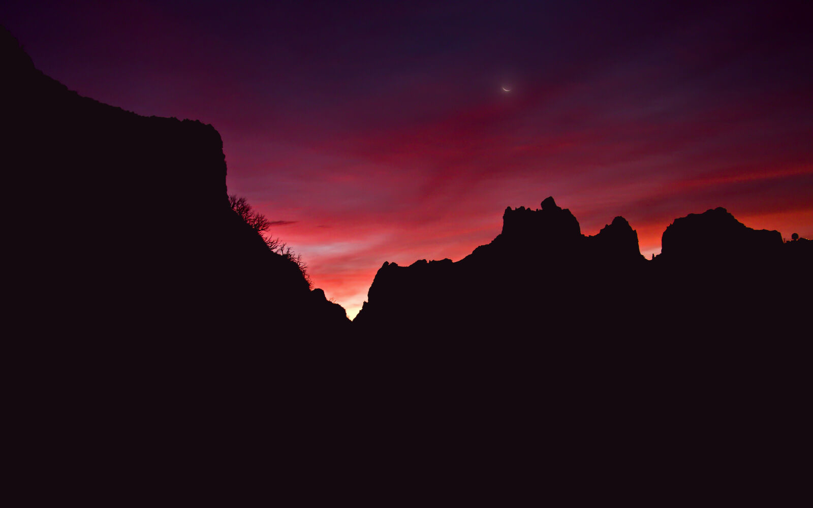 Canon PowerShot SX130 IS sample photo. Moon, mountains, purple, sky photography