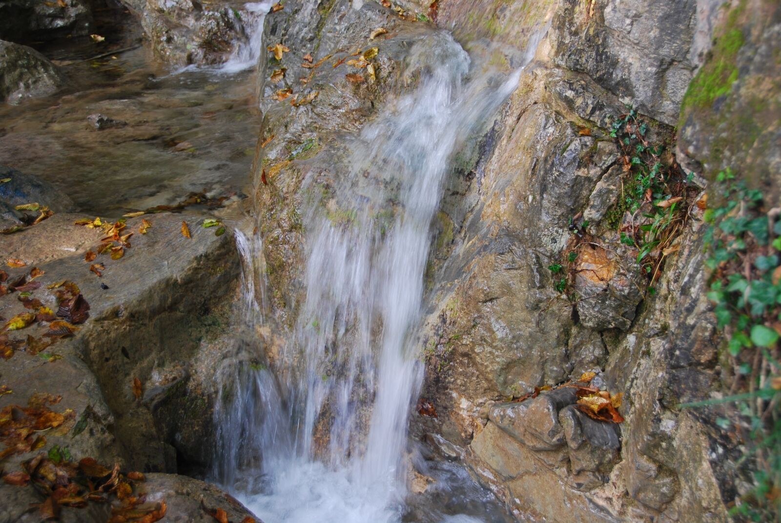 Nikon D80 sample photo. Waterfall, water, rock photography