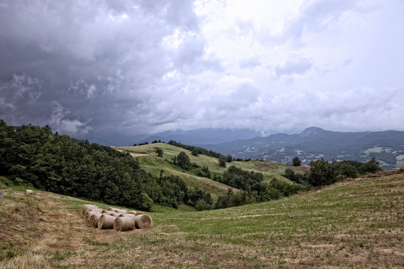 Canon EOS 5D Mark II sample photo. Landscape, bales, hay photography