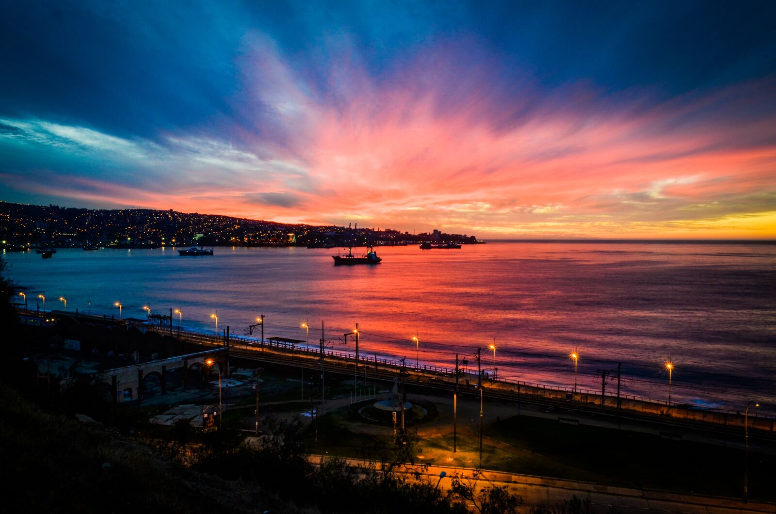 Nikon D5100 sample photo. Sunset, colors, orange sky photography