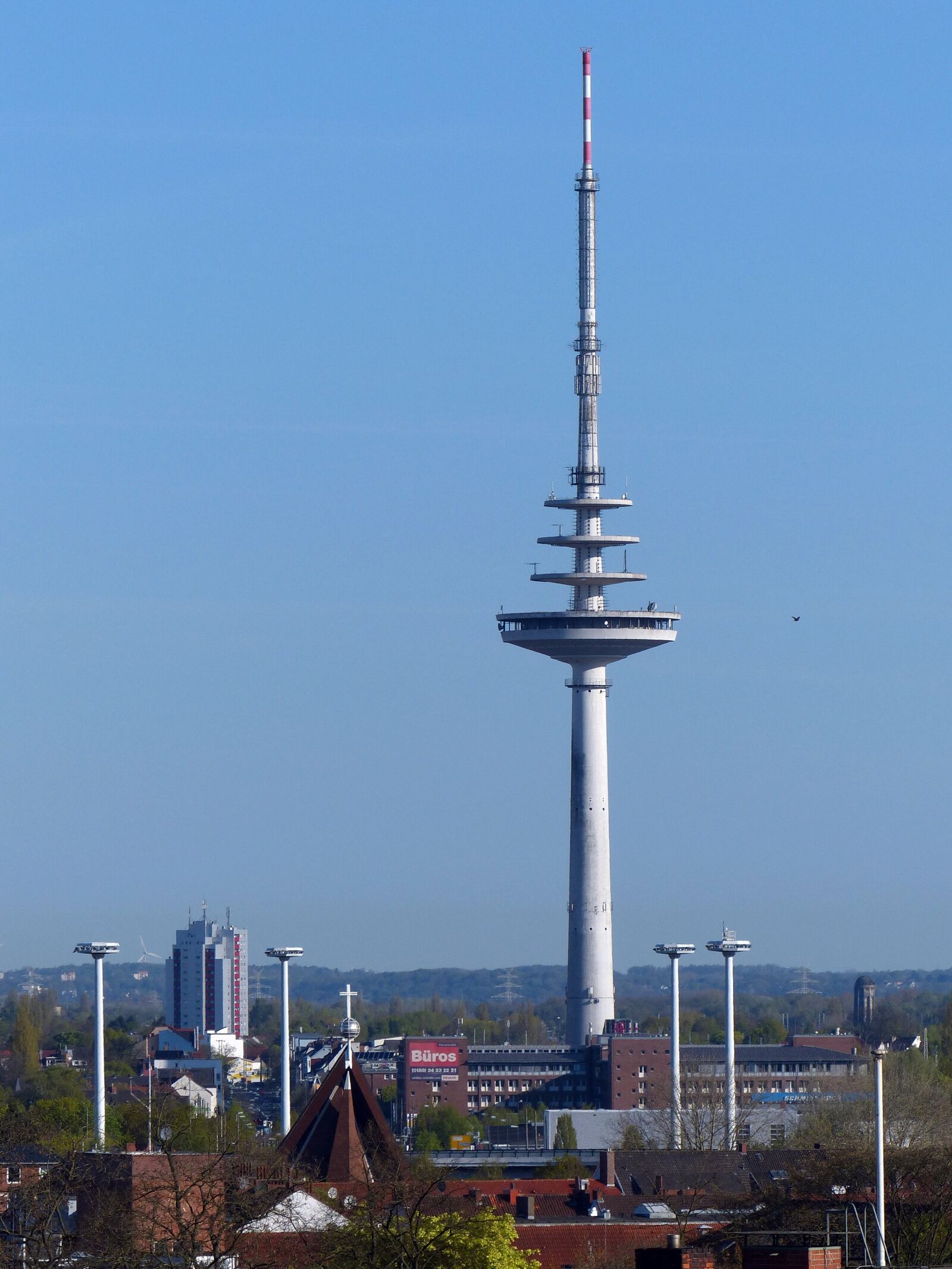Panasonic Lumix DMC-FZ200 sample photo. Radio tower, transmission tower photography