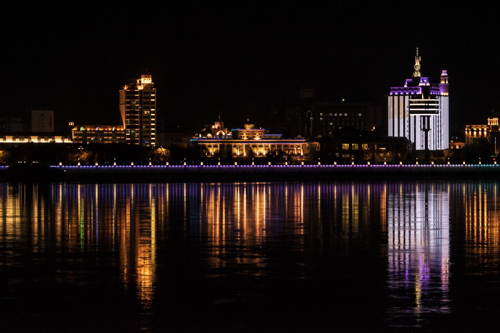 Nikon D5300 sample photo. Night, river, reflection photography