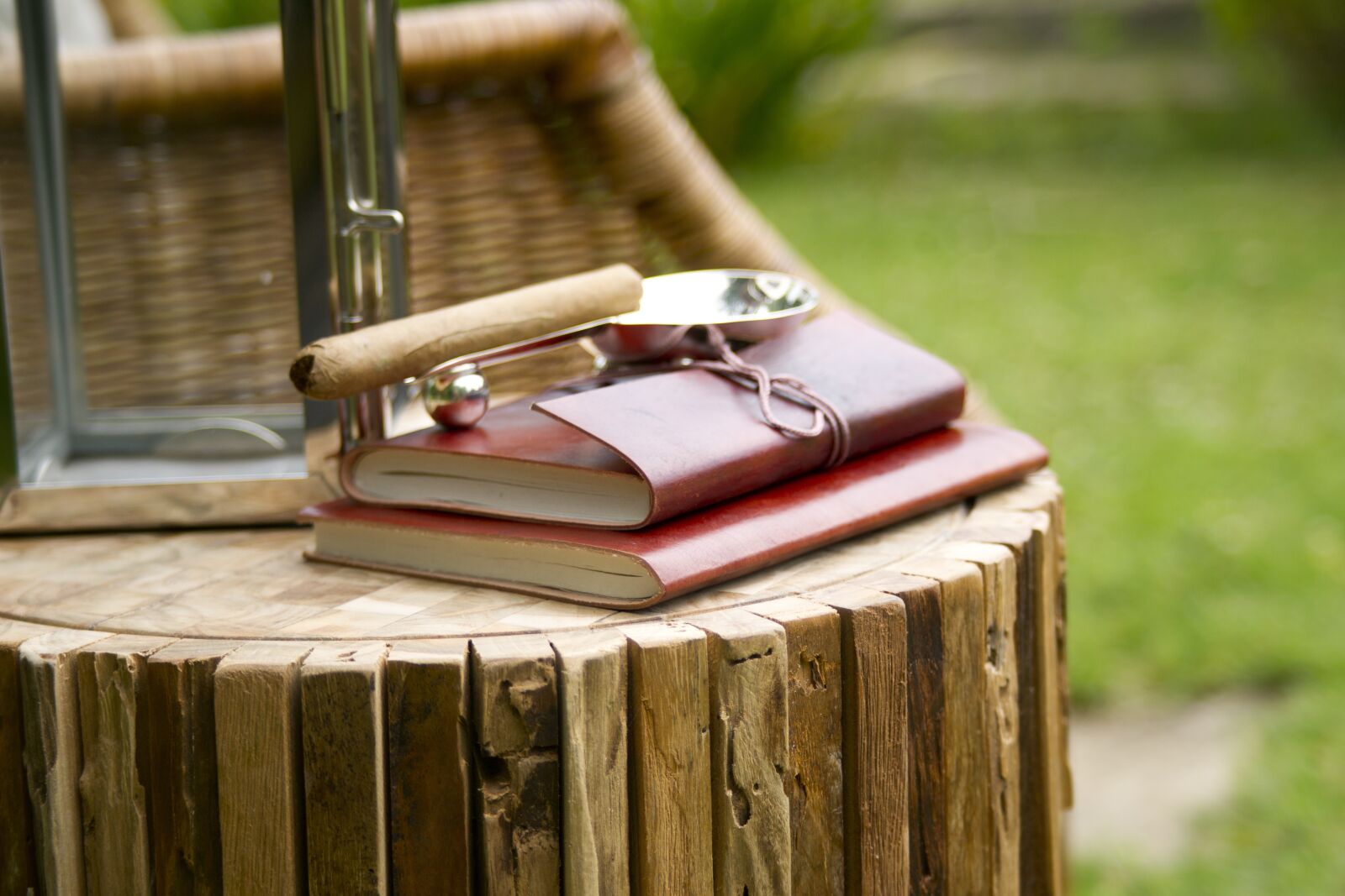 Sony Alpha DSLR-A850 sample photo. Notebook, book, cigar photography